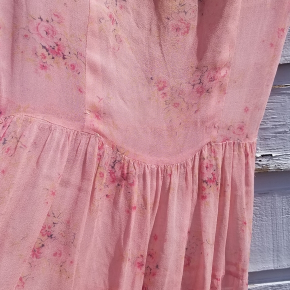 DOEN like vintage Pink Silk Sheer Dress - Picture 8 of 16